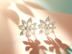 White Flowers Earrings