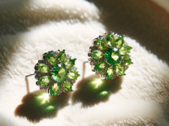 Lime Green Stud Earrings